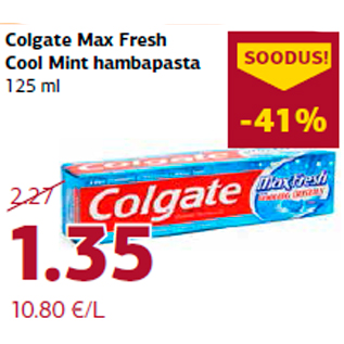 Allahindlus - Colgate Max Fresh Cool Mint hambapasta 125 ml