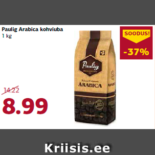 Allahindlus - Paulig Arabica kohviuba 1 kg