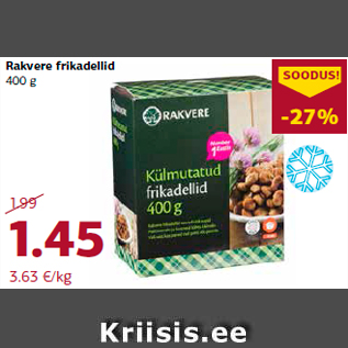 Allahindlus - Rakvere frikadellid 400 g