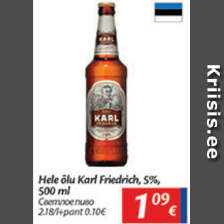 Allahindlus - Hele õlu Karl Friedrich, 5%, 500 ml