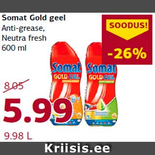 Allahindlus - Somat Gold geel