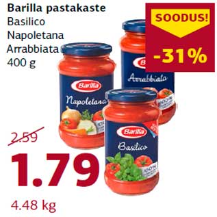 Allahindlus - Barilla pastakaste