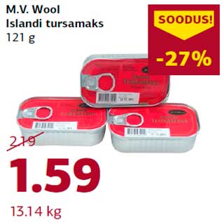 Allahindlus - M.V. Wool Islandi tursamaks, 121 g