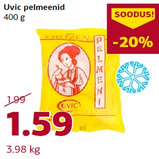 Allahindlus - Uvic pelmeenid 400 g