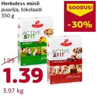 Allahindlus - Herkuless müsli