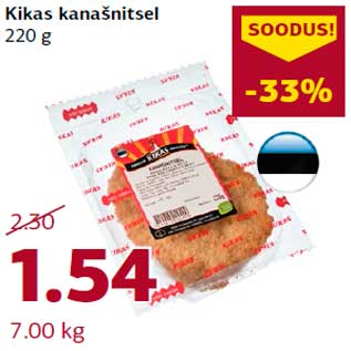 Allahindlus - Kikas kanaŠnitsel 220 g