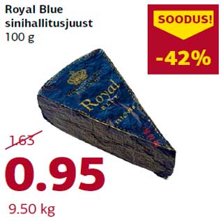 Allahindlus - Royal Blue sinihallitusjuust 100 g