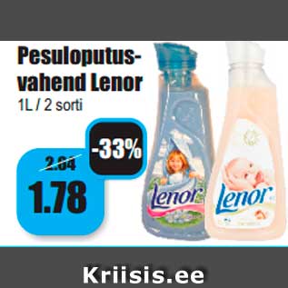 Allahindlus - Pesuloputusvahend Lenor