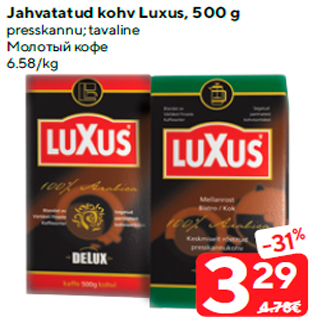 Allahindlus - Jahvatatud kohv Luxus, 500 g