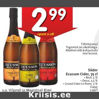 Allahindlus - Siider Ecusson Cider