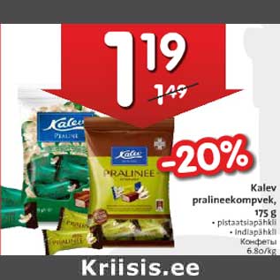 Allahindlus - Kalev pralineekompvek, 175 g