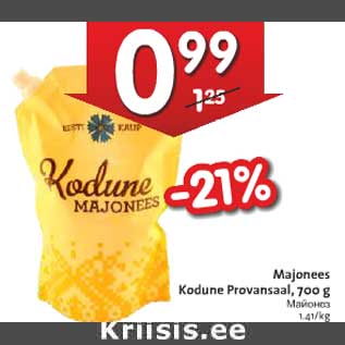 Allahindlus - Majonees Kodune Provansaal, 700 g