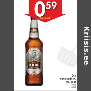 Allahindlus - Õlu Karl Friedrich, 5%, 50 cl