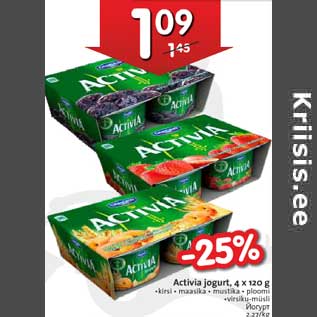 Allahindlus - Activia jogurt, 4 x 120 g