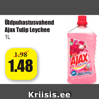 Allahindlus - Üldpuhastusvahend Ajax Tulip Leychee 1 L