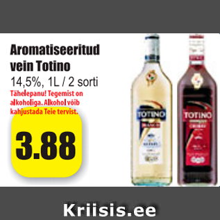 Allahindlus - Aromatiseeritud vein Totino