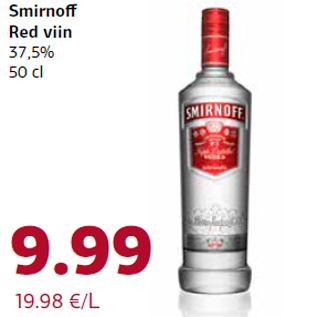 Allahindlus - Smirnoff Red viin 37,5% 50 cl