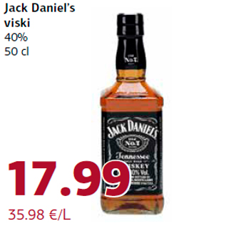 Allahindlus - Jack Daniel’s viski 40% 50 cl