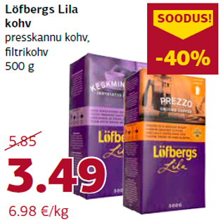 Allahindlus - Löfbergs Lila kohv