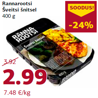 Allahindlus - Rannarootsi Šveitsi šnitsel 400 g