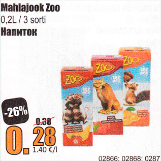 Allahindlus - Mahlajook Zoo