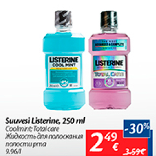 Allahindlus - Suuvesi Listerine, 250 ml