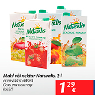 Allahindlus - Mahl või nektar Naturalis, 2 l