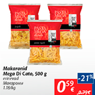 Allahindlus - Makaronid Mega Di Cato, 500 g