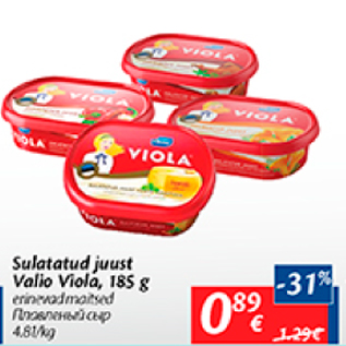 Allahindlus - Sulatatud juust Valio Viola, 185 g