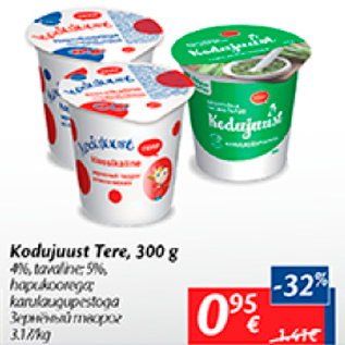 Allahindlus - Kodujuust Tere, 300 g