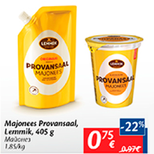 Allahindlus - Majonees Provansaal, Lemmik, 405 g