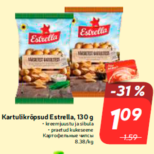 Allahindlus - Kartulikrõpsud Estrella, 130 g