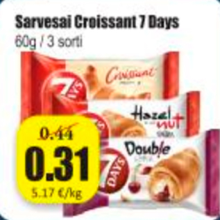 Allahindlus - Sarvesai Croissant 7 Days