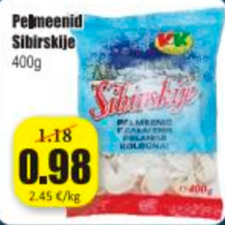 Allahindlus - Pelmeenid Sibirskije 400 g