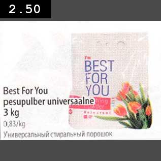 Allahindlus - Best For You pesupulber universaalne 3 kg