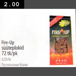 Allahindlus - Fire-Up süüteplokid 72 tk/pk