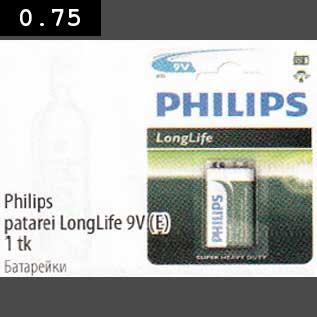 Allahindlus - Philips patarei LongLife 9V (E)