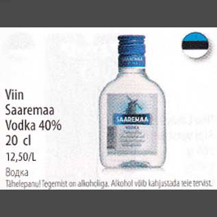 Allahindlus - Viin Sааrеmаа Vodka 40% 20 cl