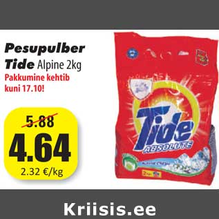 Allahindlus - Pesupulber TideAlpine 2kg