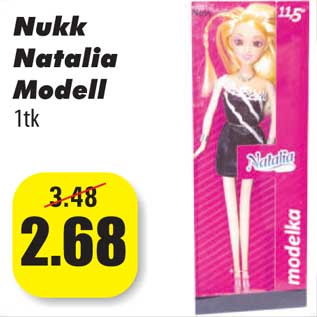 Allahindlus - Nukk Natalia Modell 1tk