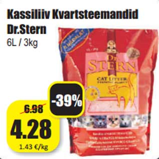 Allahindlus - Kassiliiv Kvartsteemandid Dr.Stern 6L / 3kg