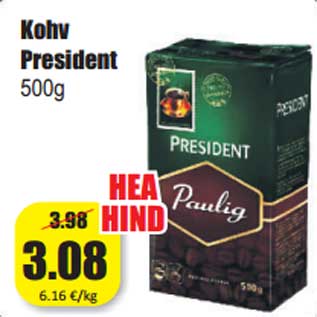 Allahindlus - Kohv President 500g