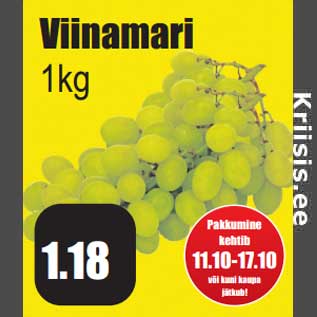 Allahindlus - Viinamari 1kg