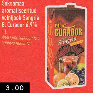 Allahindlus - Saksamaa aromatiseeritud veinijook Sangria El Curador 6,9% 1 L