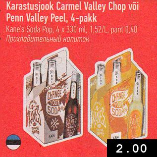 Allahindlus - Karastusjook Carmel Valley Chop või Penn Valley Peel, 4-pakk