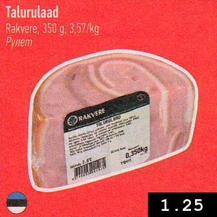 Allahindlus - Talurulaad Rakvere, 350 g, 3,57/kg