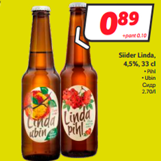 Allahindlus - Siider Linda, 4,5%, 33 cl