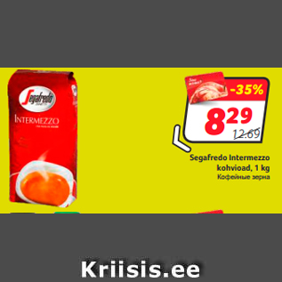 Allahindlus - Segafredo Intermezzo kohvioad, 1 kg