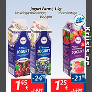 Allahindlus - Jogurt Farmi, 1 kg