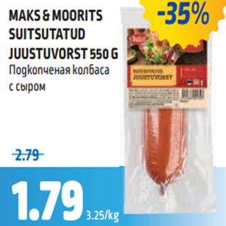 Allahindlus - MAKS & MOORITS SUITSUTATUD JUUSTUVORST 550 G